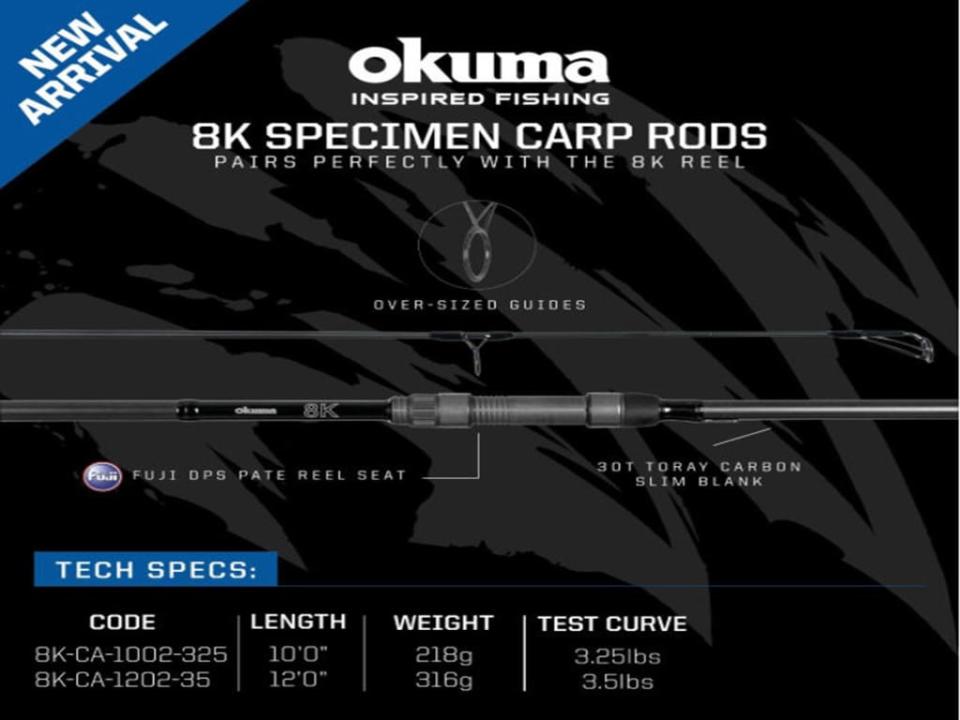 OKUMA 8K SPECIMEN CARP RODS